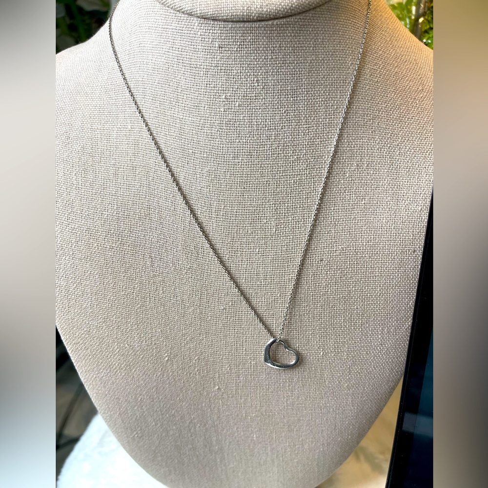 Tiffany & Co Elsa Peretti Open Heart Pendant Necklace